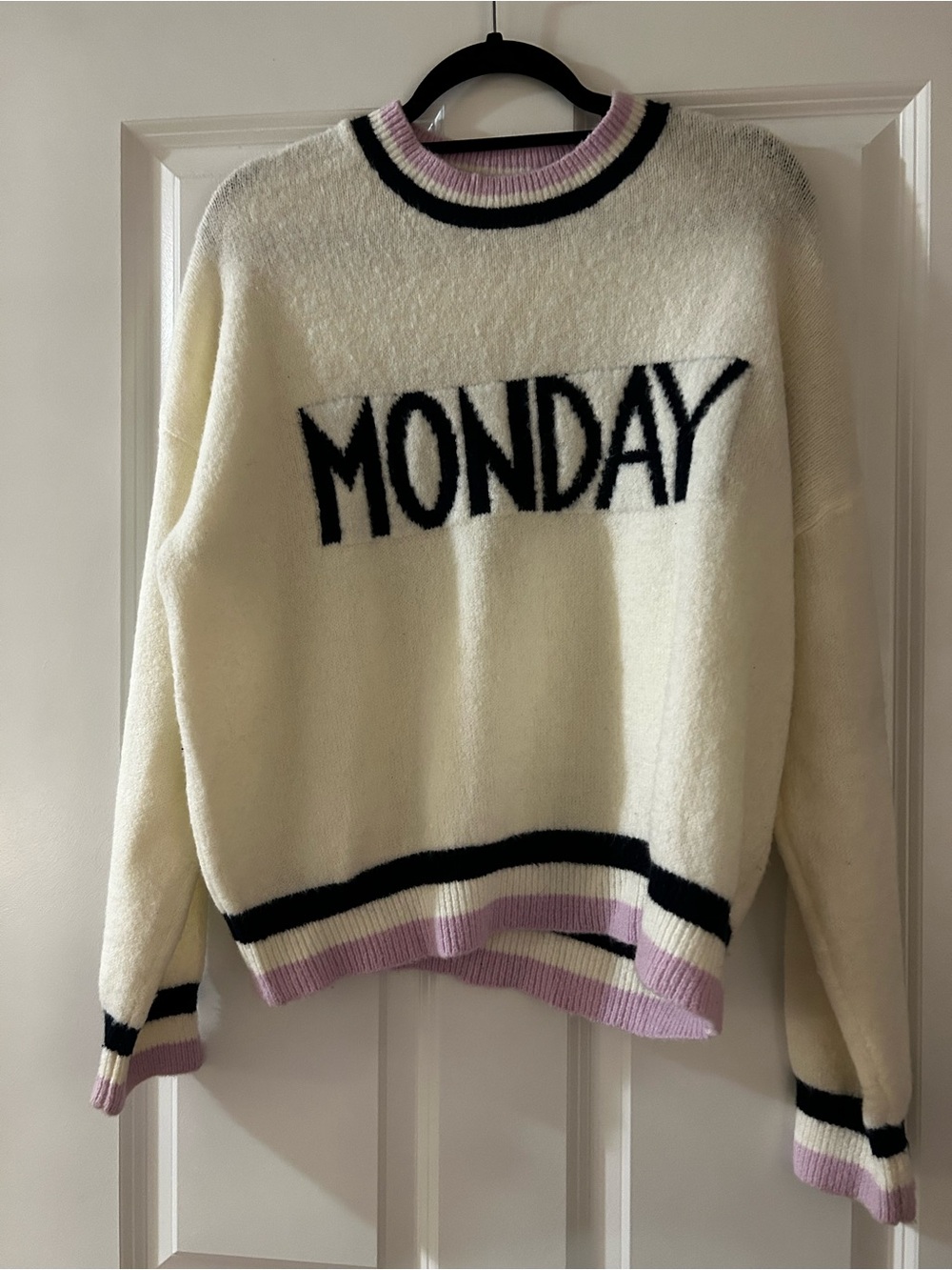 Cream 'Monday' Crewneck Sweater